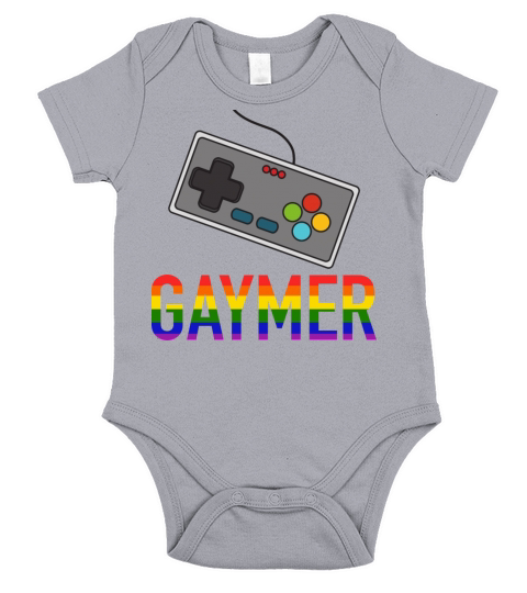 Controller Rainbow Gamer Gaymer LGBT Gaming Short Sleeve Baby One-Piece