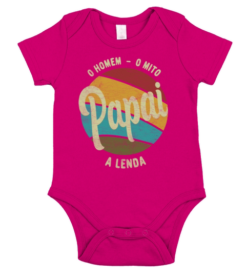 Daddy The Man The Myth The Legend Pai Brasileiro Short Sleeve Baby One-Piece