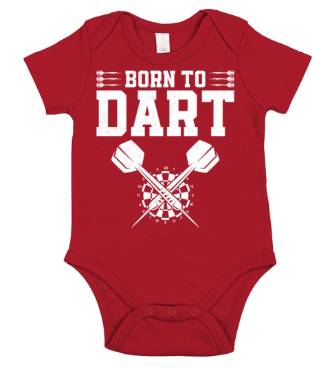 Darts Board Vintage Born To Dart Short Sleeve Baby One-Piece
