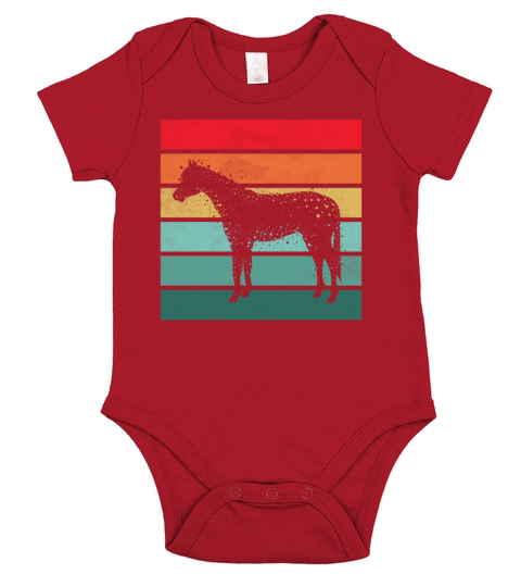 Girls Horse Riding Shirt Vintage Retro Short Sleeve Baby One-Piece