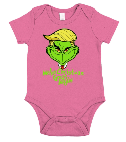 Make Christmas Great Again Grinch President Short Sleeve Baby One-Piece