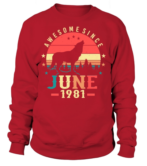 1981 In June Birthday Greeting Sweatshirt Unisex