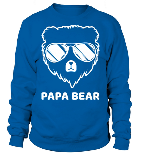 Mens Papa Bear Sunglasses Father’s Day Sweatshirt Unisex