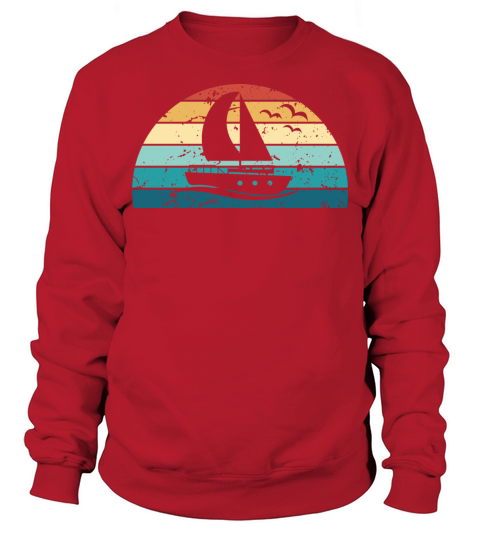 Retro Boating Sunset Vintage boat Sunrise Sweatshirt Unisex