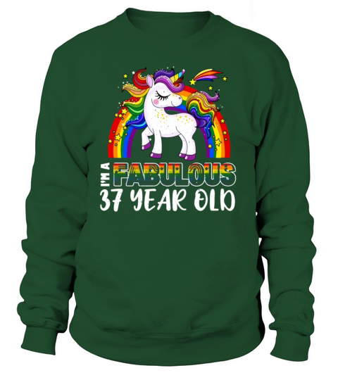 Unicorn Age 37 Years Gay Pride LGBT Pride Month Sweatshirt Unisex