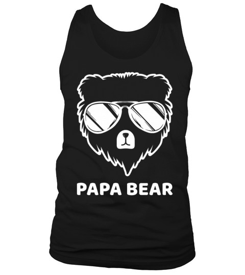 Mens Papa Bear Sunglasses Father’s Day Tank Top Unisex