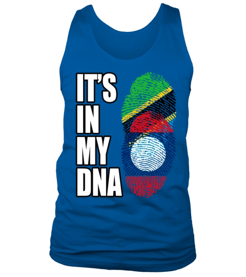 Tanzanian And Laotian Vintage Heritage DNA Flag Tank Top Unisex