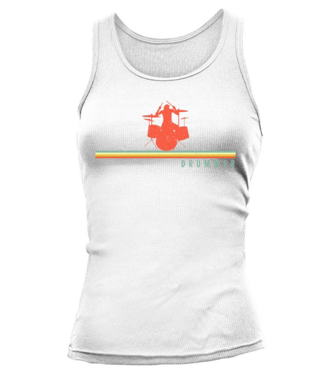 Drummer Drum Set Retro Vintage Tank top Woman