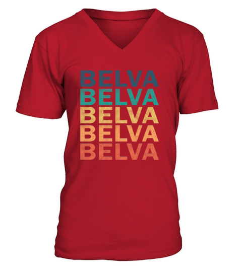 Belva Name T Shirt - Belva Vintage Retro Name Gift V-Neck T-shirt