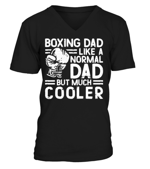 Boxing Dad Father Vintage Boxing V-Neck T-shirt
