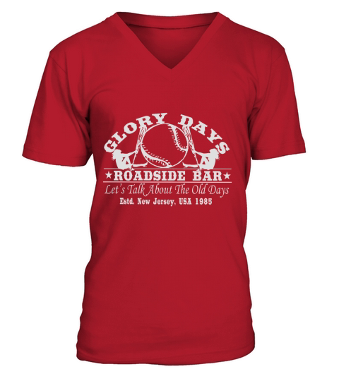 Bruce Springsteen Inspired Glory Days Roadside Bar V-Neck T-shirt
