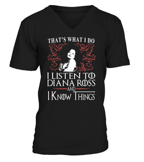 Diana Ross I KNOW THINGS V-Neck T-shirt