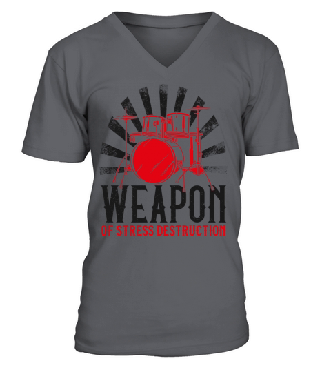 Drummer Drum Set Vintage Weapon Of V-Neck T-shirt