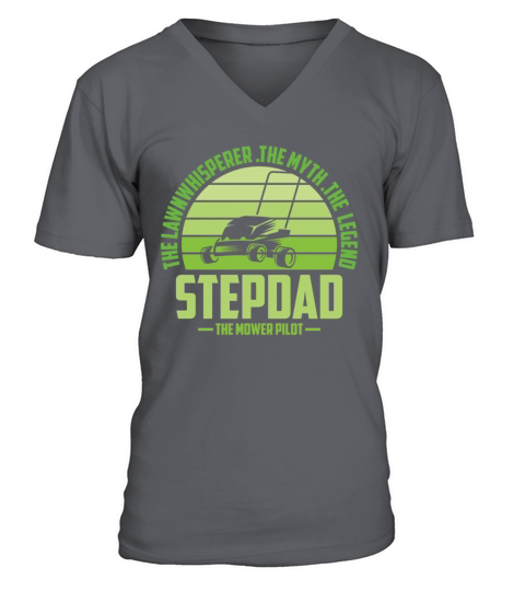 Funny Stepdad Lawn Mowing Shirt Lawn Mower Mow Sum V-Neck T-shirt