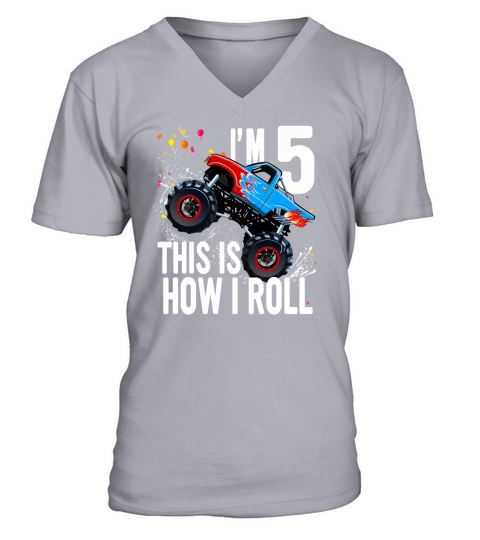 I’m 5 year old this is how i roll V-Neck T-shirt