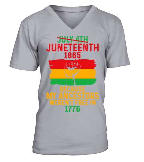 Juneteenth Black History Pride African American V-Neck T-shirt