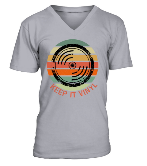 Keep It Vinyl - Vintage Vinyl LP Record T-Shirt V-Neck T-shirt