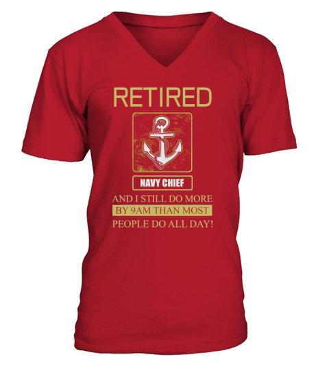 navy chief retired i still do V-Neck T-shirt