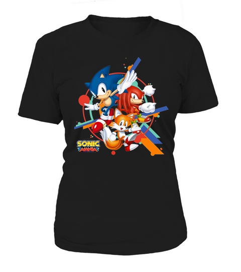 Official Sonic Mania Sonic Tails Knuckles T-Shirt Women's T-Shirt