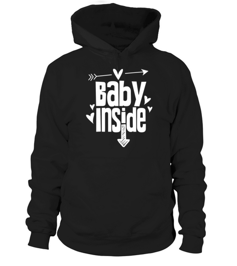 Baby Inside Cute Announcement Pregnancy Pregnant Hoodie Unisex