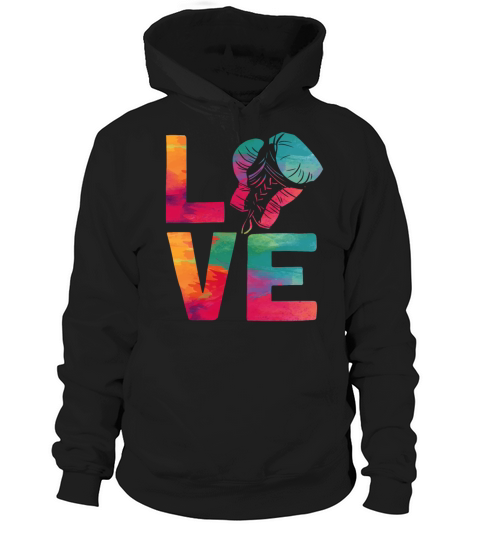 Boxing Watercolor Vintage Love Hoodie Unisex
