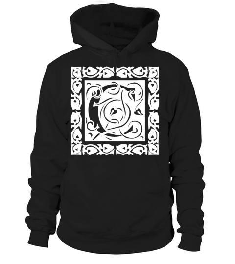 C Capital Letter Initial Monogram Alphabet Name Hoodie Unisex