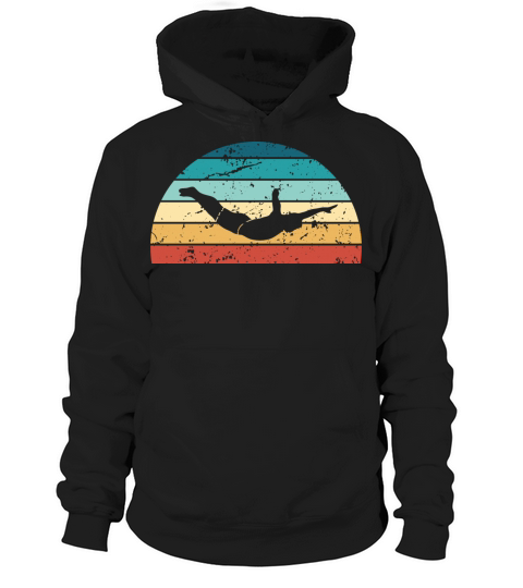 Retro Cliff Diving Sunset Vintage Dive Sunrise Hoodie Unisex