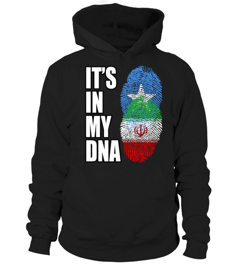 Somali And Iranian Vintage Heritage DNA Flag Hoodie Unisex