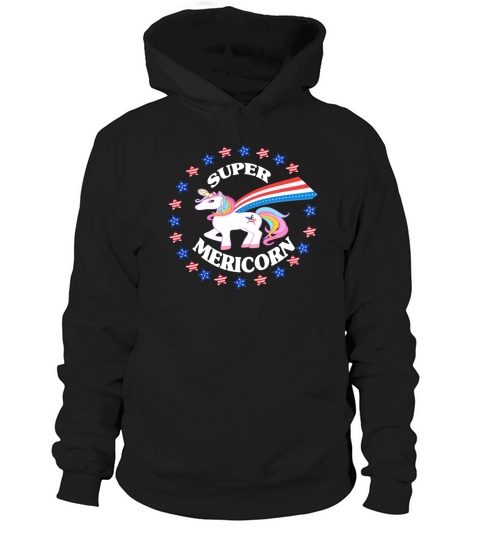 Super Mericorn   American Unicorn   Independence D Hoodie Unisex