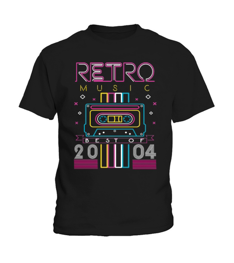 Best Of 2004 Retro Cassette Vintage Birthday Kids T-Shirt