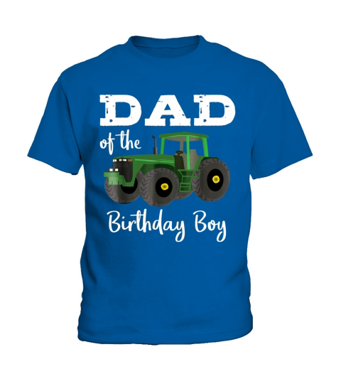 Dad Of The Birthday Boy Tractor Kids T-Shirt
