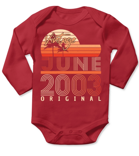 Best Birth Month June 2003 Long Sleeve Baby One-Piece