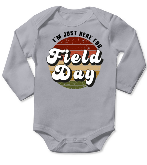 Im Just Here for Field Day Sunset Long Sleeve Baby One-Piece