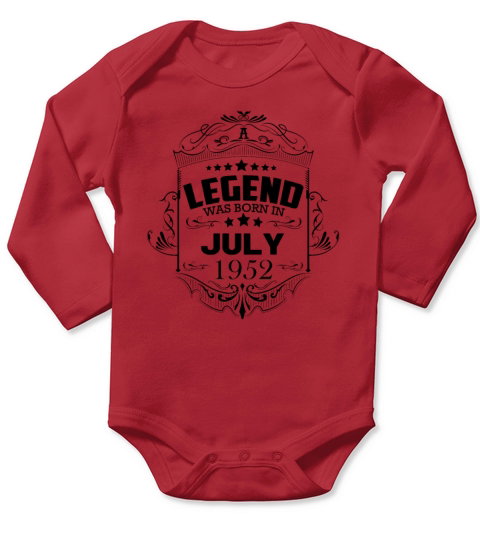 July 1952 Birthday Vintage Gifts Long Sleeve Baby One-Piece