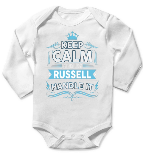 Keep calm RUSSELL, RUSSELL tshirt Long Sleeve Baby One-Piece