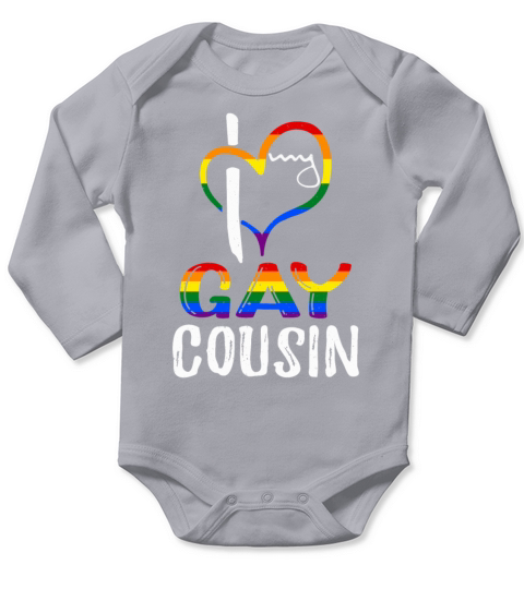 Love Gay Cousin Pride LGBT Rainbow Pride Month Long Sleeve Baby One-Piece