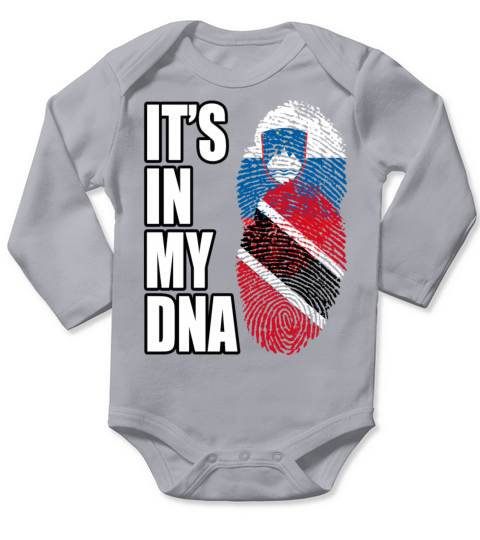 Slovenian And Trinidad Tobago Vintage Heritage DNA Long Sleeve Baby One-Piece