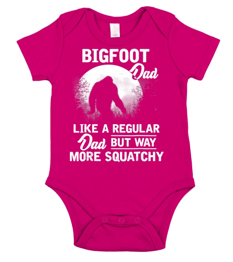 Bigfoot Dad T-Shirt Funny Sasquatch Bigfoot Fathers Day Gift Short Sleeve Baby One-Piece