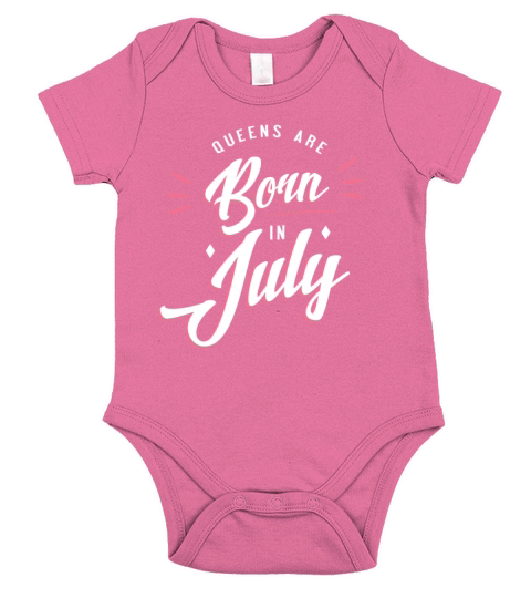 Birthday Design Queens are Born July Birth Month Short Sleeve Baby One-Piece
