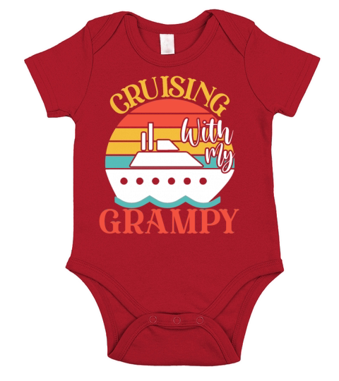 Cute Cruising with My Grampy Cruising Cruise Lover Short Sleeve Baby One-Piece