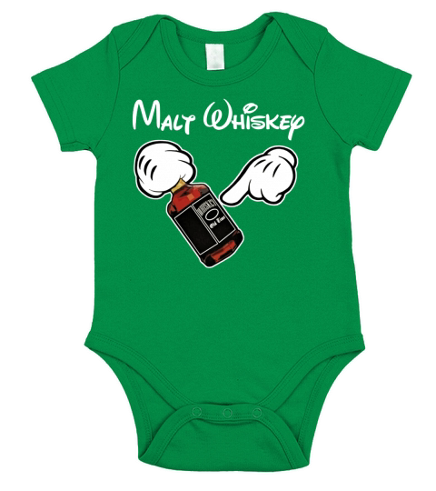 Funny Malt Whiskey Cartoon T-Shirt Short Sleeve Baby One-Piece