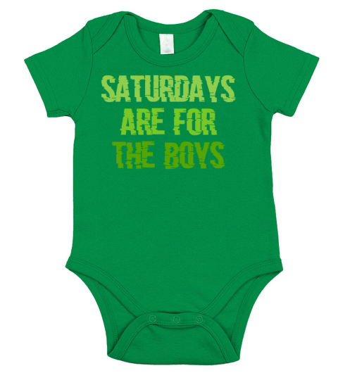 Saturdays Are For The Boys Fathers Day Short Sleeve Baby One-Piece