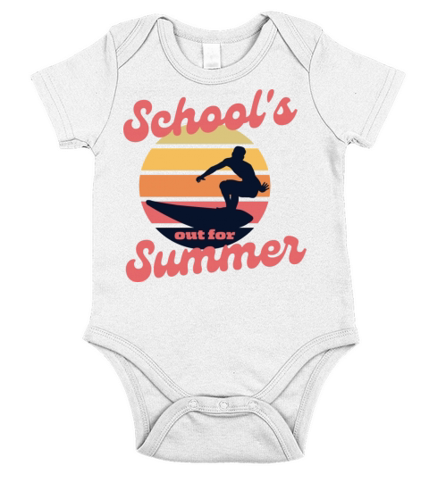 Schools Out For Summer Vintage Last Day Teacher Su Short Sleeve Baby One-Piece