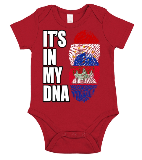 Tajikistani And Cambodian Vintage Heritage DNA Fla Short Sleeve Baby One-Piece