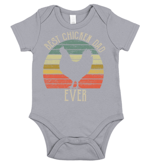 Vintage Best Chicken Dad ever chicken lovers father’s day Short Sleeve Baby One-Piece
