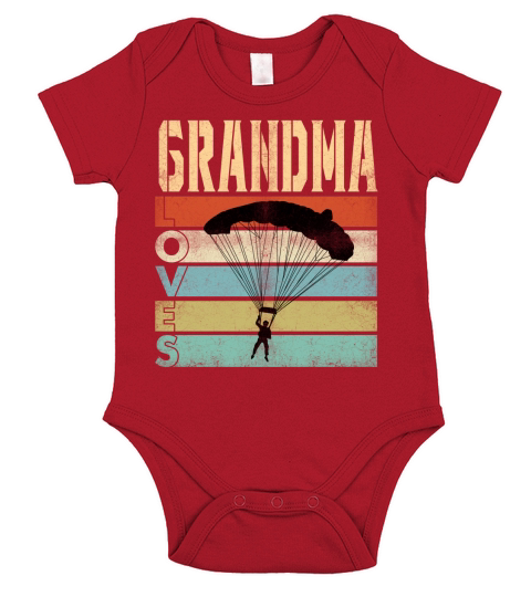 Vintage Grandma Love Skydive Great Grandparents Gift 2020 Short Sleeve Baby One-Piece
