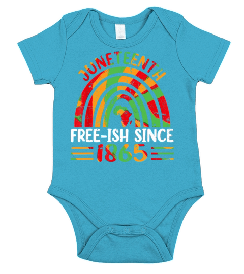 Vintage Juneteenth Free-ish Since 1865 Short Sleeve Baby One-Piece