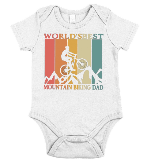 World’s Best Mountain Biking Dad Classic Short Sleeve Baby One-Piece