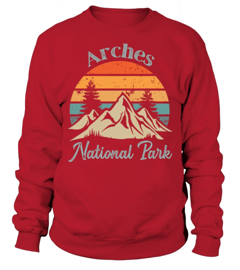 Arches National Park Retro Vintage Mountain Sunset Sweatshirt Unisex