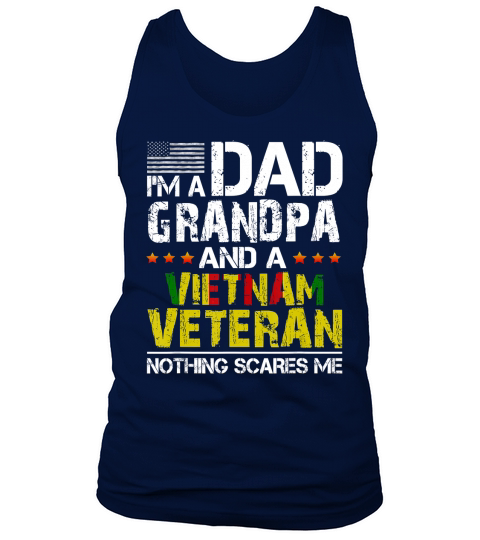 Mens Dad Grandpa Vietnam Veteran Vintage Mens Fathers Day Gifts T-Shirt Tank Top Unisex